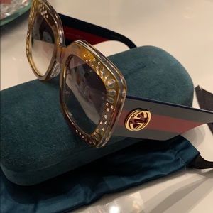 Authentic Gucci Web Sunglasses w Bling